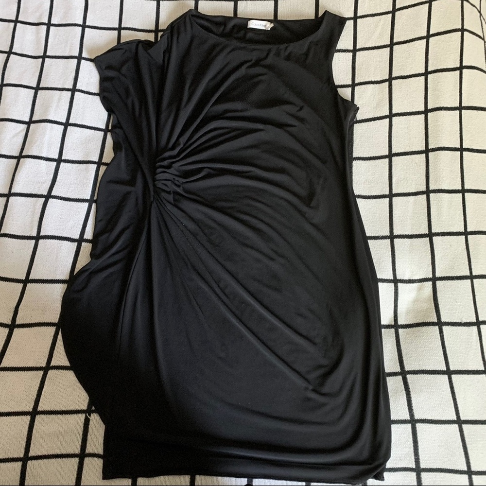 Calvin Klein One Arm Drape Dress